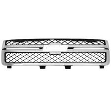 For Silveradosierra 2500 3500 Hd 11-14 Chrome Front Grille Black Mesh Stlye
