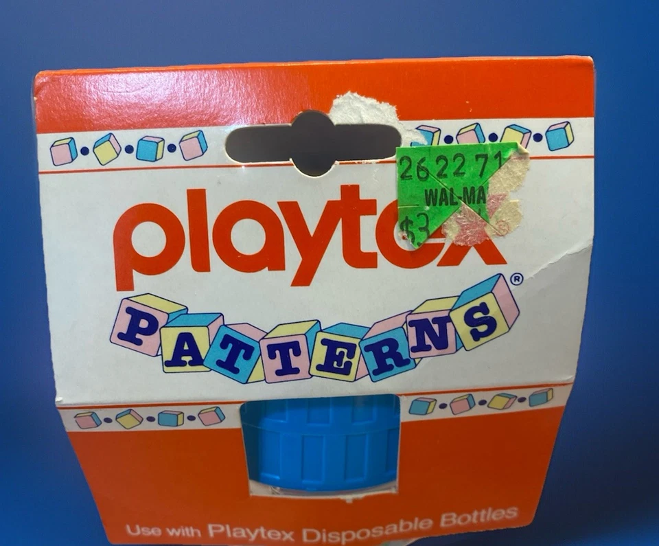 Biberón de bebé Playtex de colección PATRÓN DECORADO ORIG pezón plano 8 oz Foto 2 de 4