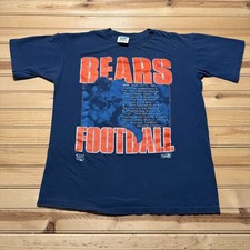 Vintage 90s 1992 Chicago Bears NFL Single Stitch Graphic Football T-Shirt Large