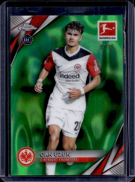 2024-25 Topps Chrome Bundesliga Can Uzun RC Green Lava Refractor #/99 Frankfurt