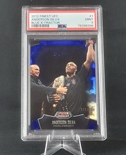 2012 Topps Finest UFC Anderson Silva Dana White Blue X-Fractor /188 PSA 9 🔥