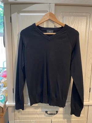Dreierpack Next Mädchen Pullover schwarz Schule V-Ausschnitt Cotton Rich 13-14 Jahre