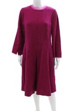 Rickie Freeman Teri Jon Women Purple A-Line Wool Knee-Length Dress Size 12