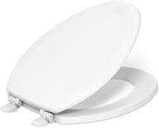 4647-0 Stonewood Elongated Toilet Seat, Elongated Wood Seat for Standard Toilets