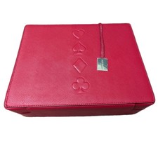 Estee Lauder Cosmetic Make Up Bag /storage box Christmas red NEW