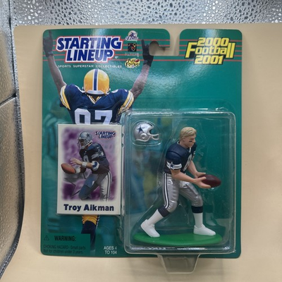 #ad Starting Lineup NFL Troy Aikman Dallas Cowboys Football 2000 2001 SLU Card $15.00