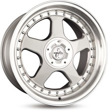Keskin KT1 Alufelgen Satz Silber Rand Poliert  8,5x18 ET35 LK5 112 18 Zoll Felg