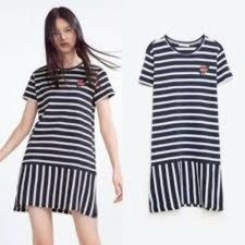 Zara Striped Shirt Dress Size Small
