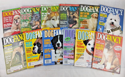 Lot Of 12 Dog Fancy Magazines from 1992-93, 1995-98 - Great Photos And Pet Info