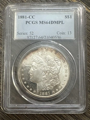 1881-CC Morgan Dollar PCGS MS 64 DMPL Carson City Silver Dollar