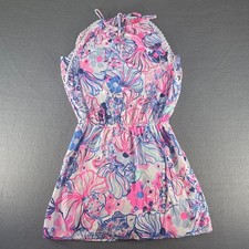 Lilly Pulitzer Gianni Skort Romper Size XS   Pink/Blue Floral Shells Resort