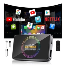 4-in-1 Wireless CarPlay Adapter 2025 Ai Box Carplay 4K HDMI Out to TV/PC/Car,...