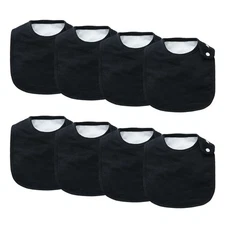 8 Pack Baby Bibs Unisex Adjustable Drooling Bibs with Snaps Ultra Soft Absorb...