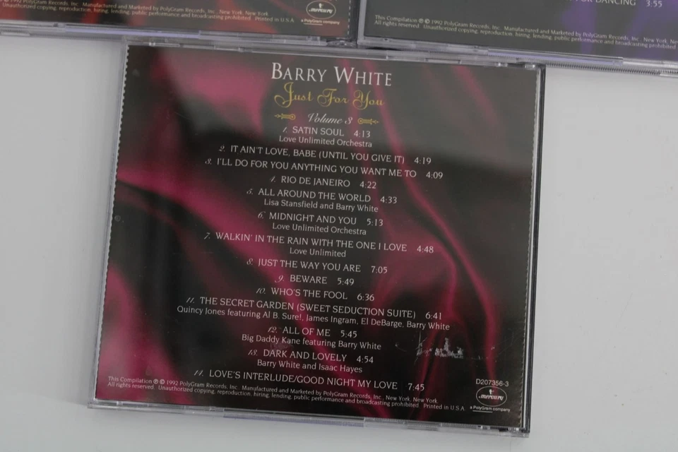 Barry White Just for You 3 CD Set 94112 Foto 4 de 4