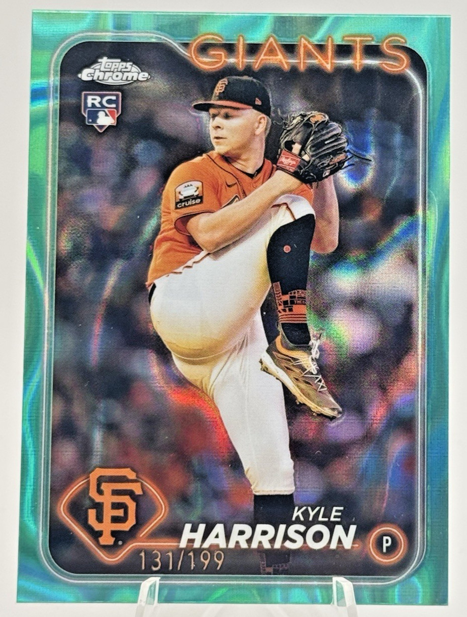 Kyle Harrison 2024 Topps Chrome #191 Aqua Lava /199