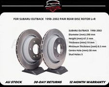 FOR SUBARU OUTBACK  1998-2002 PAIR REAR DISC ROTOR L+R