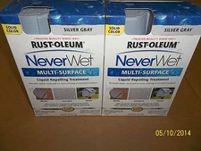 LOT OF 2 NEVER WET MULTI-SURFACE STOPS RUST RUST-OLEUM LIQUID REPELLING TREATMEN