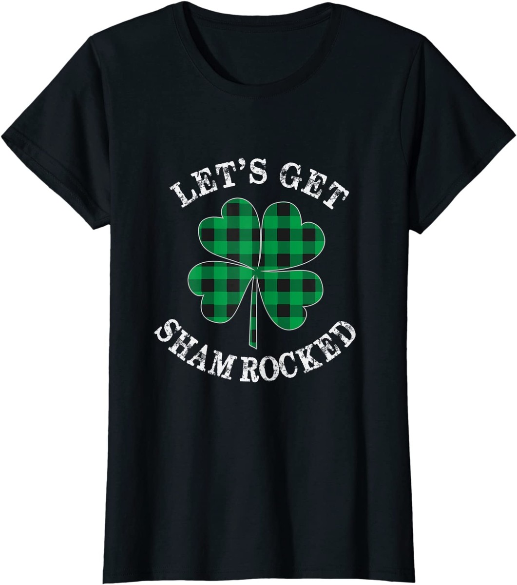 Let's Get Sham Rocked Green Plaid St. Patrick's Day Ladies