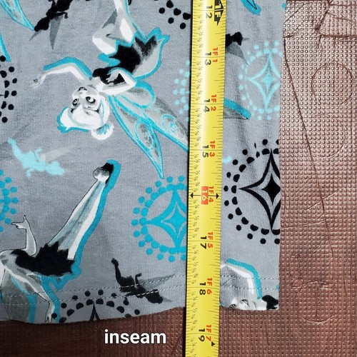 Disney Pants Women's Large Tinker Bell Gray Blue Sleepwear Bottoms Peter Pan - Picture 10 of 10