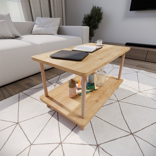 Wohnzimmertisch Couchtisch Esstisch rechteckiger Beistelltisch Sofatisch robust - Bild 1 von 28