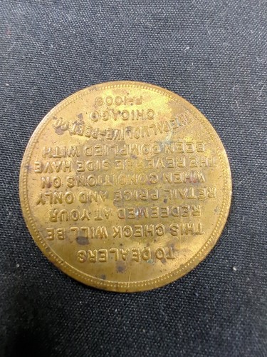 VINTAGE PALMOLIVE PEET CO. "GOOD FOR ONE CAKE OF SOAP FREE" TOKEN P-1009 UNIQUE - Picture 3 of 5