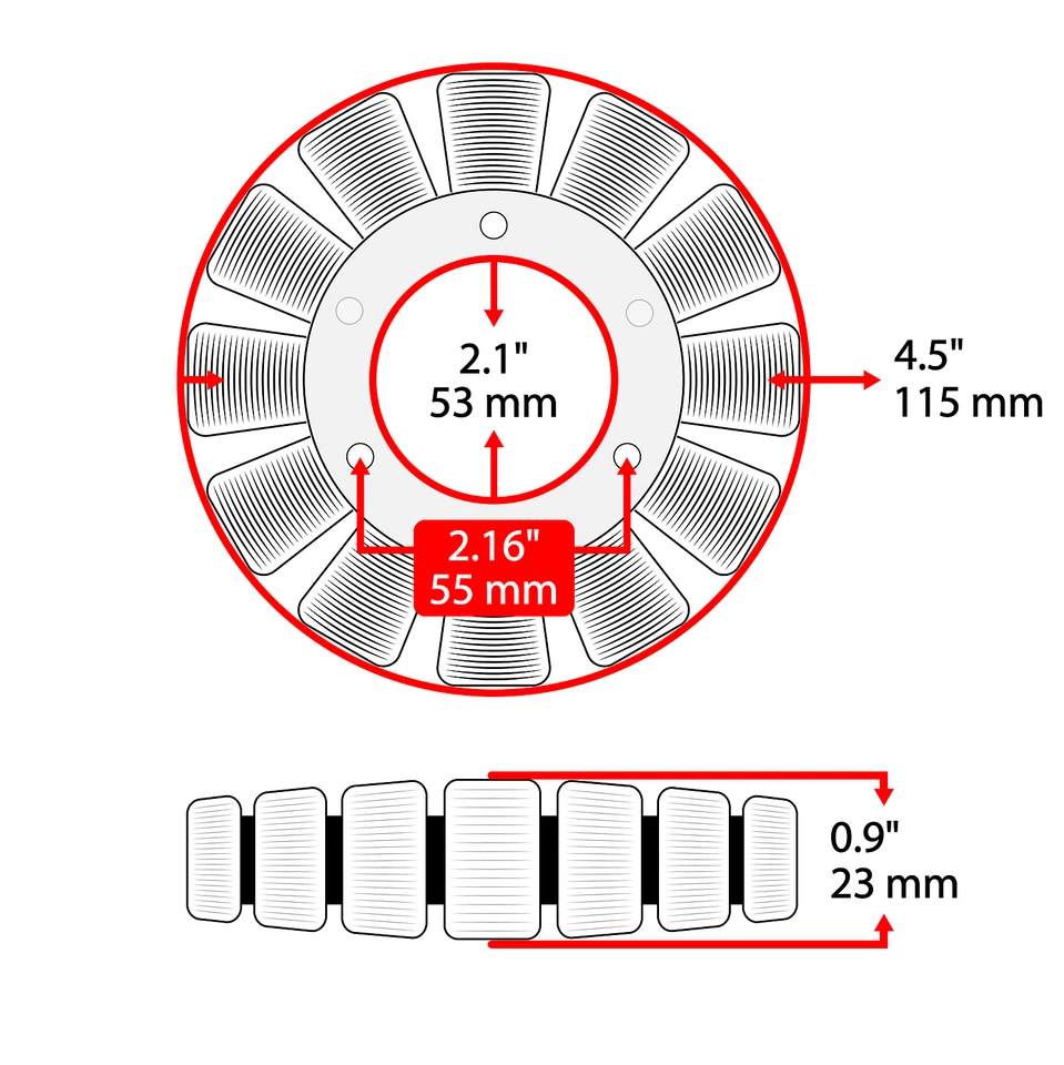 Caltric 定子适用于雅马哈 Warrior 350 YFM350 2002 - 2004 — 第 2/4 张图片