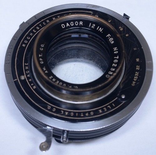 AS IS Goerz DAGOR 12in f/6.8 ILEX Optical Vintage Large Format Shutter Lens - Picture 7 of 10