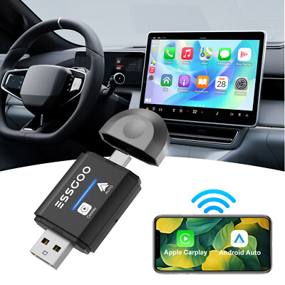 Plug & Play USB Wireless Adapter For Apple CarPlay Android Auto Wireless Dongle