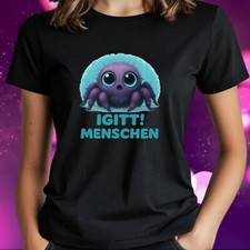 Funshirt Spinne mit Ekelblick – „Igitt, Menschen!“ Humor Shirt