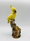 Rare Vintage Ceramic Cockatiels Mid Century Planters Pink And Yellow (2) — photo 5