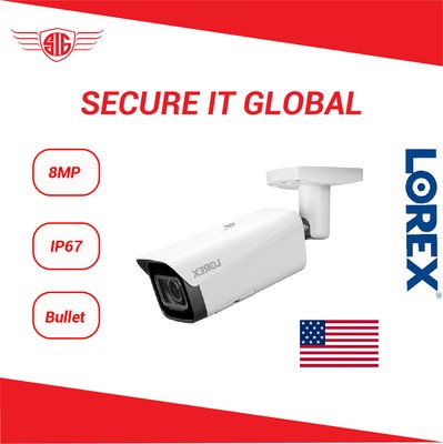 Lorex 8MP IP67 UHD ePoE IP Wired Bullet Security Camera 2.7-12mm ...