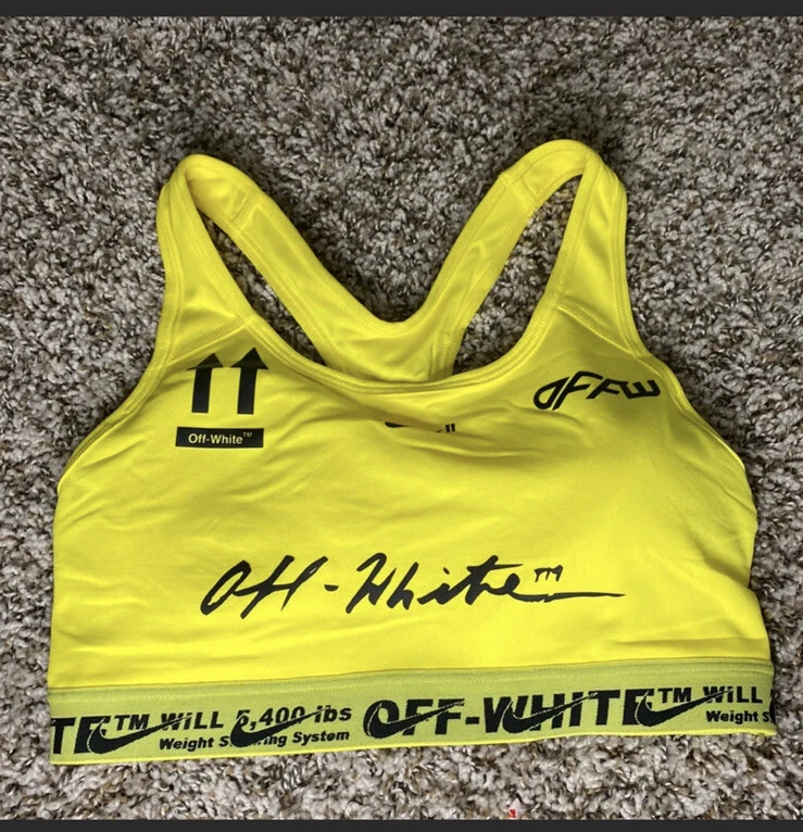 Nike x Off White NRG Virgil Abloh Sports Bra Opti Yellow BV8049