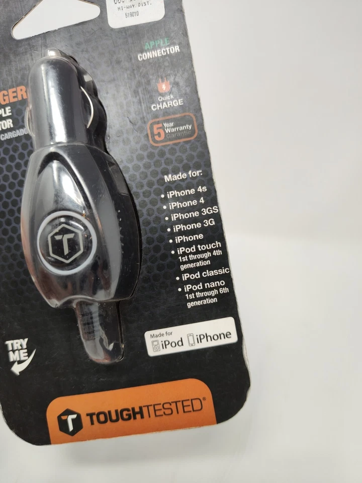 ToughTested 30-Pin Car Charger for Apple iPhone, iPod Touch, iPod nano, iPad - Image 2 of 4