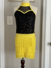 Yellow And Black Intermediate Child Weissman Jazz Costume