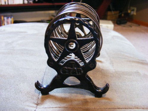 Vintage T Star Iron Coil Letter Mail Bill Invoice Holder - Picture 2 of 8