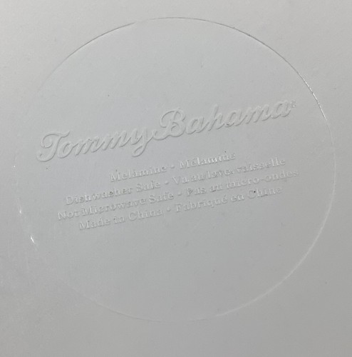 Tommy Bahama Melamine Plates, Pineapple Ceramic Shirt Salt & Pepper Trinket Dish - Picture 10 of 20