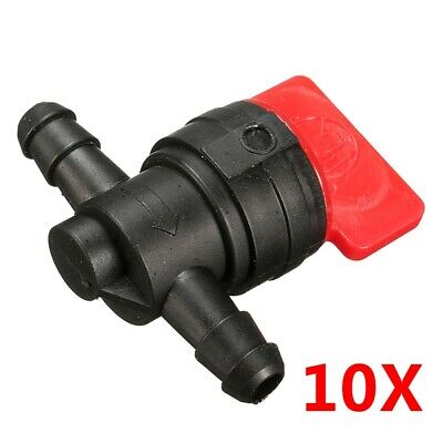 10x 1//4 In-Line Straight Fuel Gas Cut-Off Shut Off Valves For Engine Lawn Mower