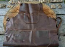 Leather Apron for Kitchen, BBQ, Cooking, Woodworking, Barber,  Crafting...