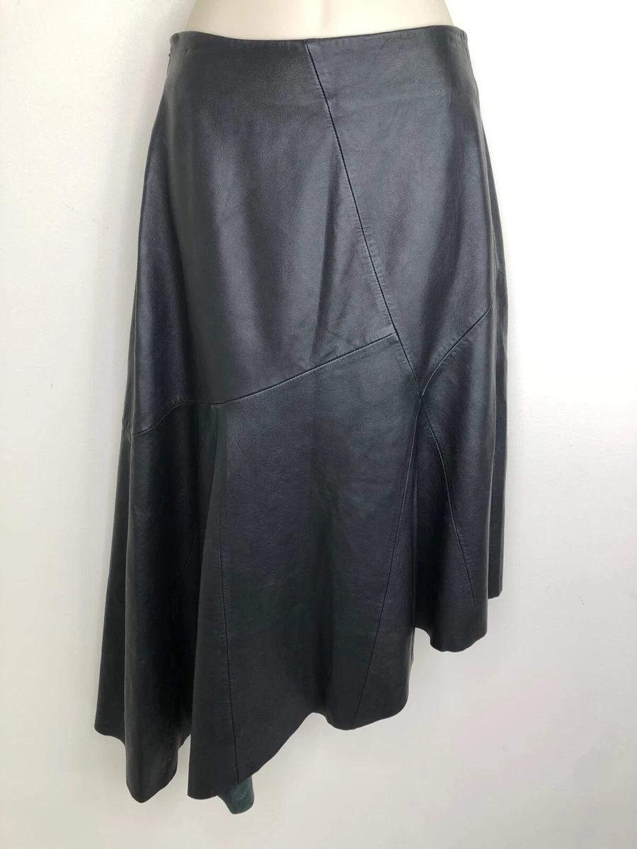 Asymmetrical leather skirt clearance topshop