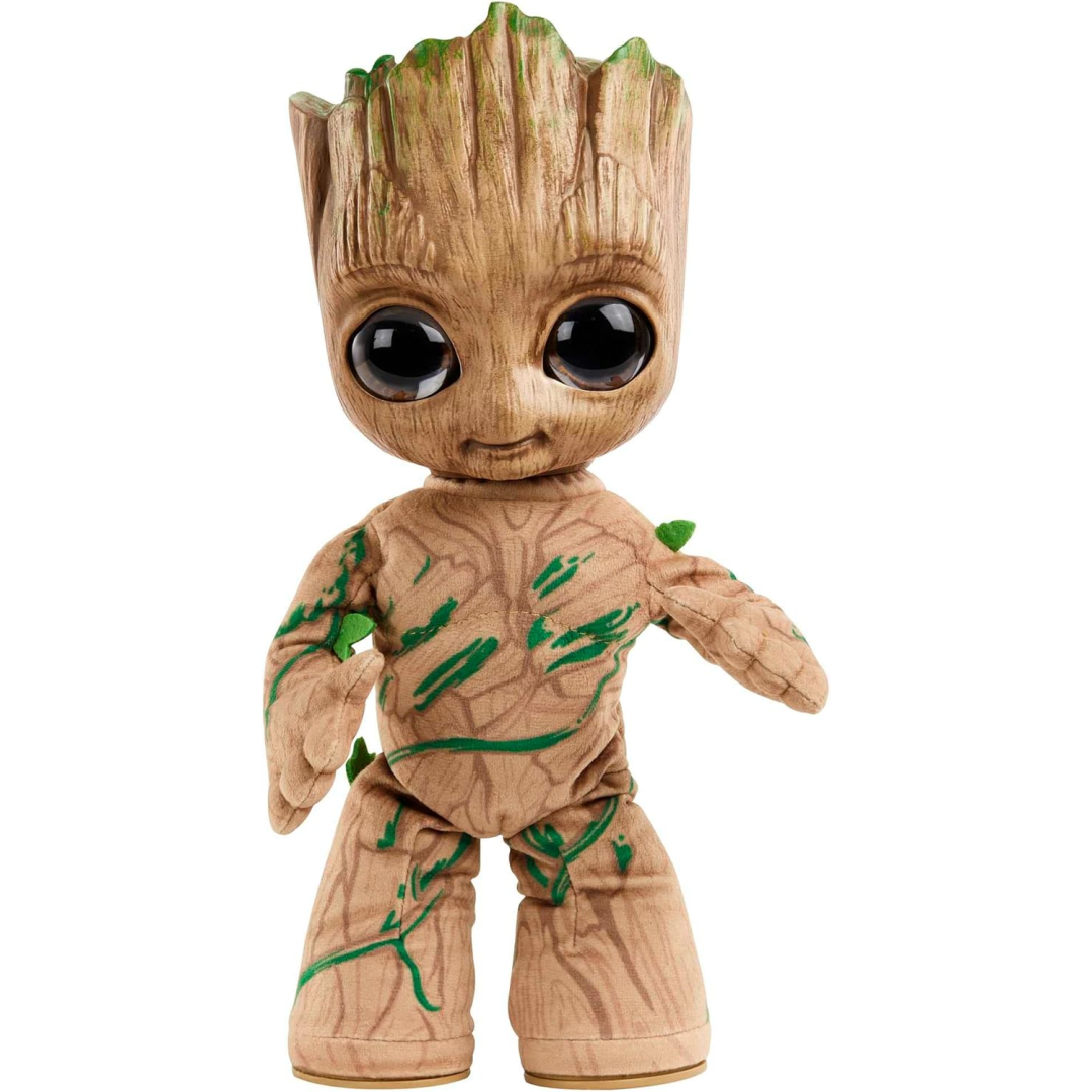 Mattel Marvel Plush, Groovin' Groot Dancing And Talking Plush Figure From Disney+ Series I Am Groot, Soft Toy For Gifts And Collectors - Image 2