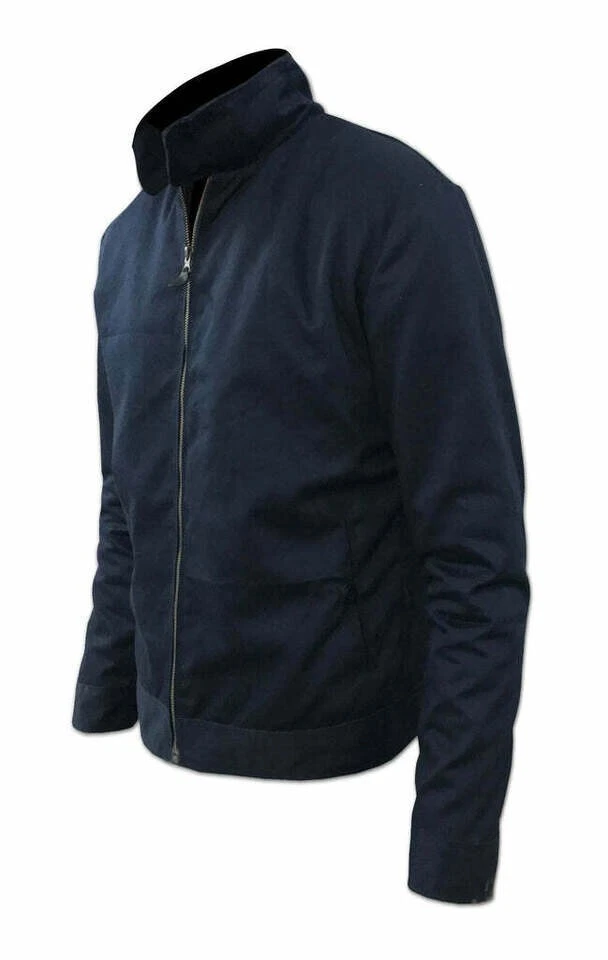 Jaqueta Harrington James Bond 007 azul algodão frete grátis - Imagem 3 de 4