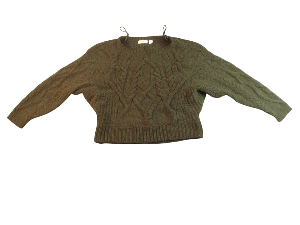 Anthropologie Sleeping on Snow Size M Cropped Wool Blend Cardigan Sweater Ivory - Image 2 of 4