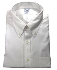 Brooks Brothers Regular Non-Iron All Cotton 18-36/37 Button Down Collar White