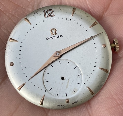 MOVIMIENTO OMEGA 265 Esfera Original Suiza 15 Joyas/Rosas Manecillas/Marcadores Funciona - Imagen 20 de 20