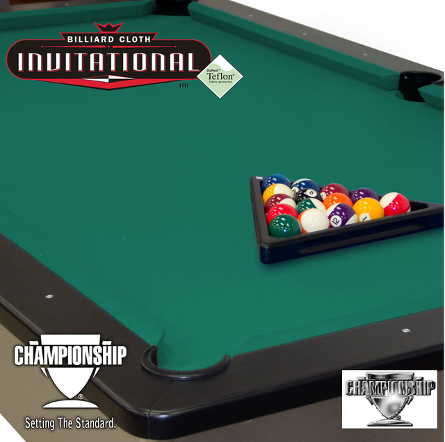 Championship Invitational DuPont Teflon Woolen Billiard Cloth Fabric