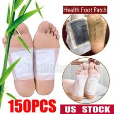 150PCS Detox Foot Pads Cleansing Patches Detoxify Adhesive Toxins Pain Relief