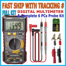 SZ304 Multifunction 1999 Counts Digital Multimeter True RMS Handheld Test Leads