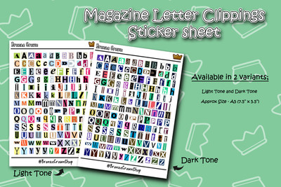 Magazin Brief Ausschnitte 2 Varianten verfügbar - Stickerbogen | Stickerbogen |