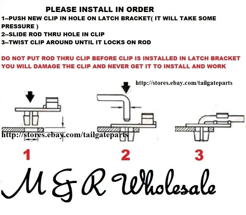 Chevrolet GMC Oldsmobile Buick Cadillac Pontiac  DOOR HANDLE CLIP TG-04 - Image 4 of 4