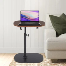 C-shaped Side Table Sofa Table for Living Room+Study Height Adjustable SideTable